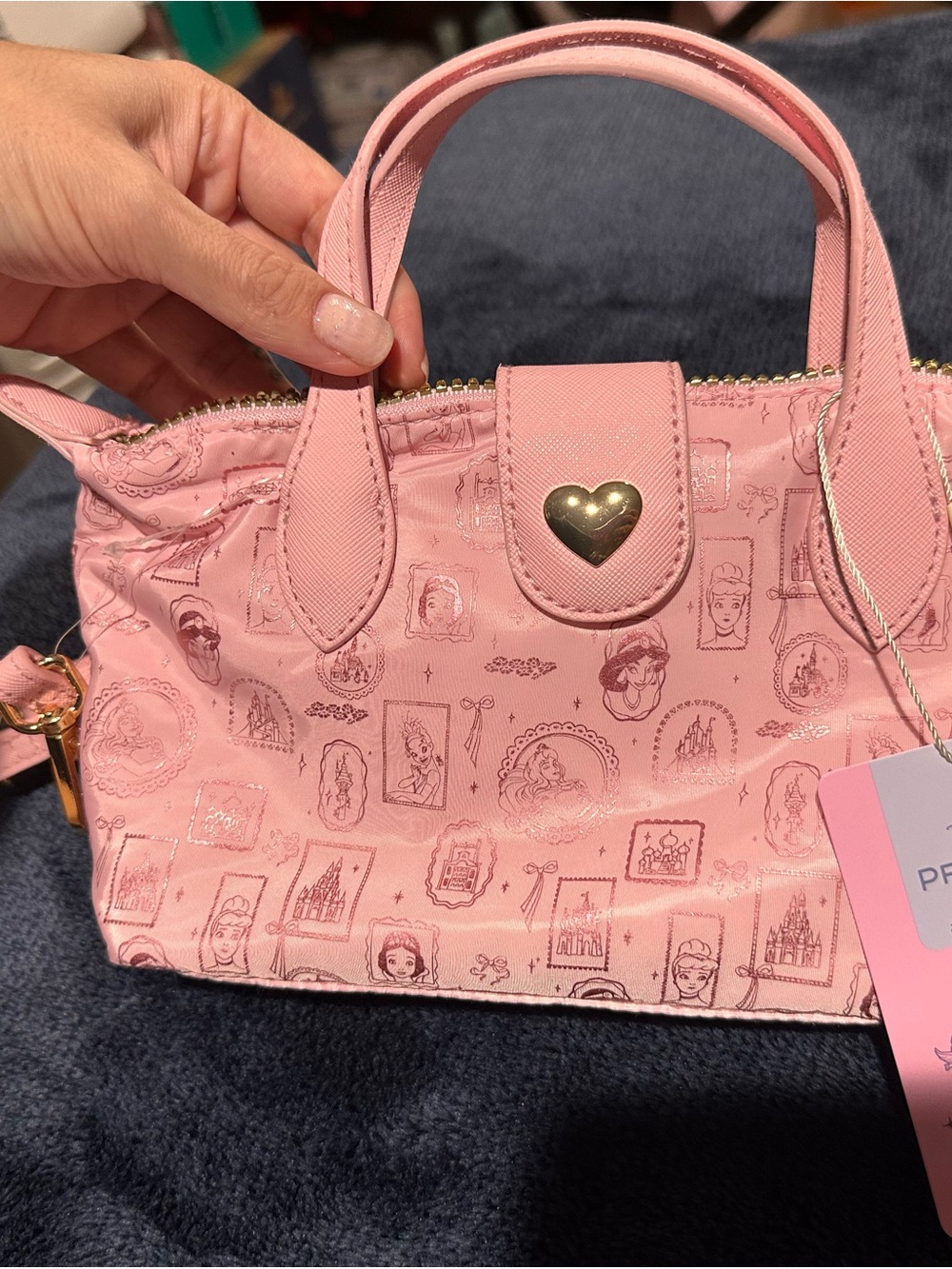 NWT Disney Princess Pink Mini Pouchette Crossbody - Primark - Picture 7 of 13